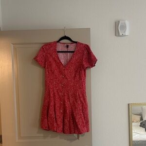Universal Thread Red Patterned Mini Dress